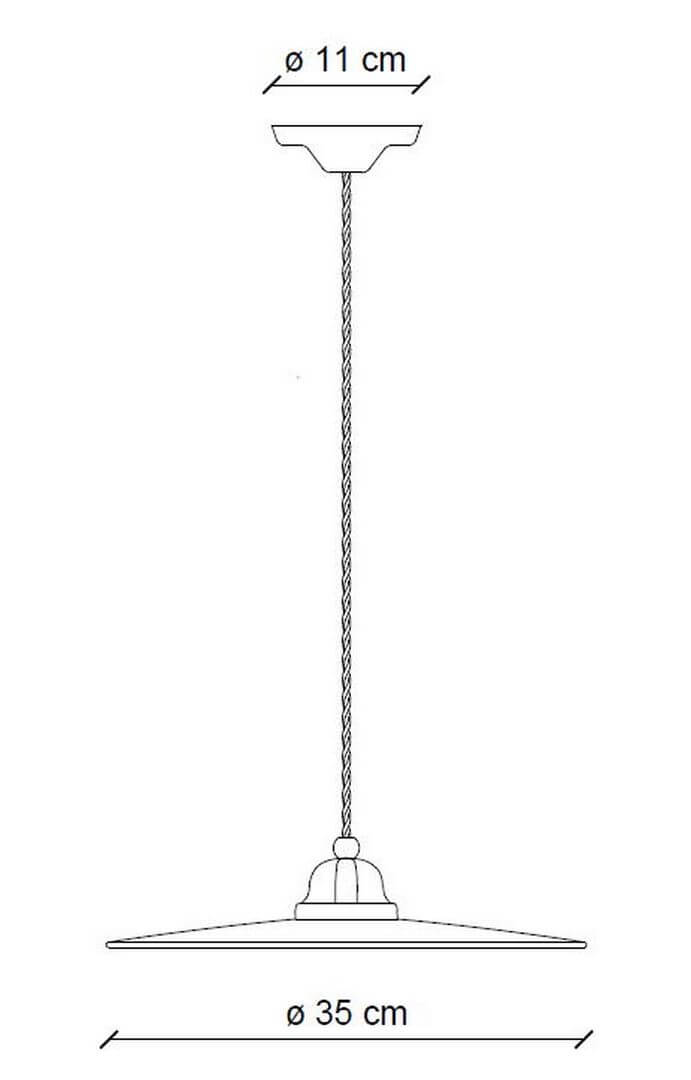 Lampa wisząca czarno-biała Ferroluce C1612 B&W Retro