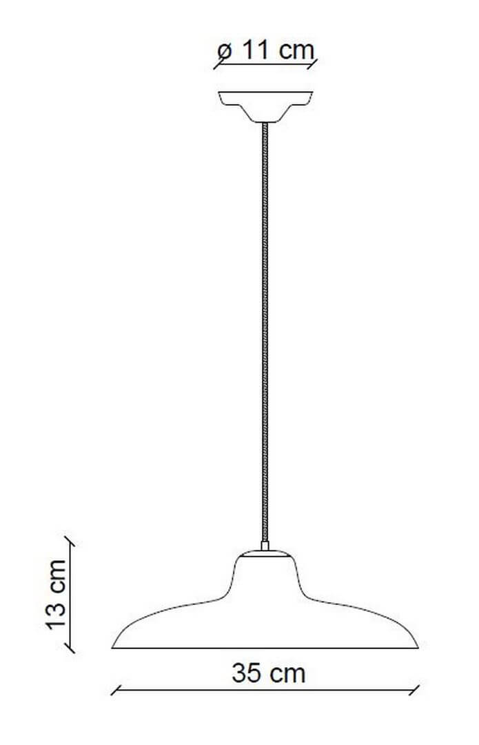 Lampa wisząca ceramiczna czarna Ferroluce C2330 Smalto Nero B&W Retro
