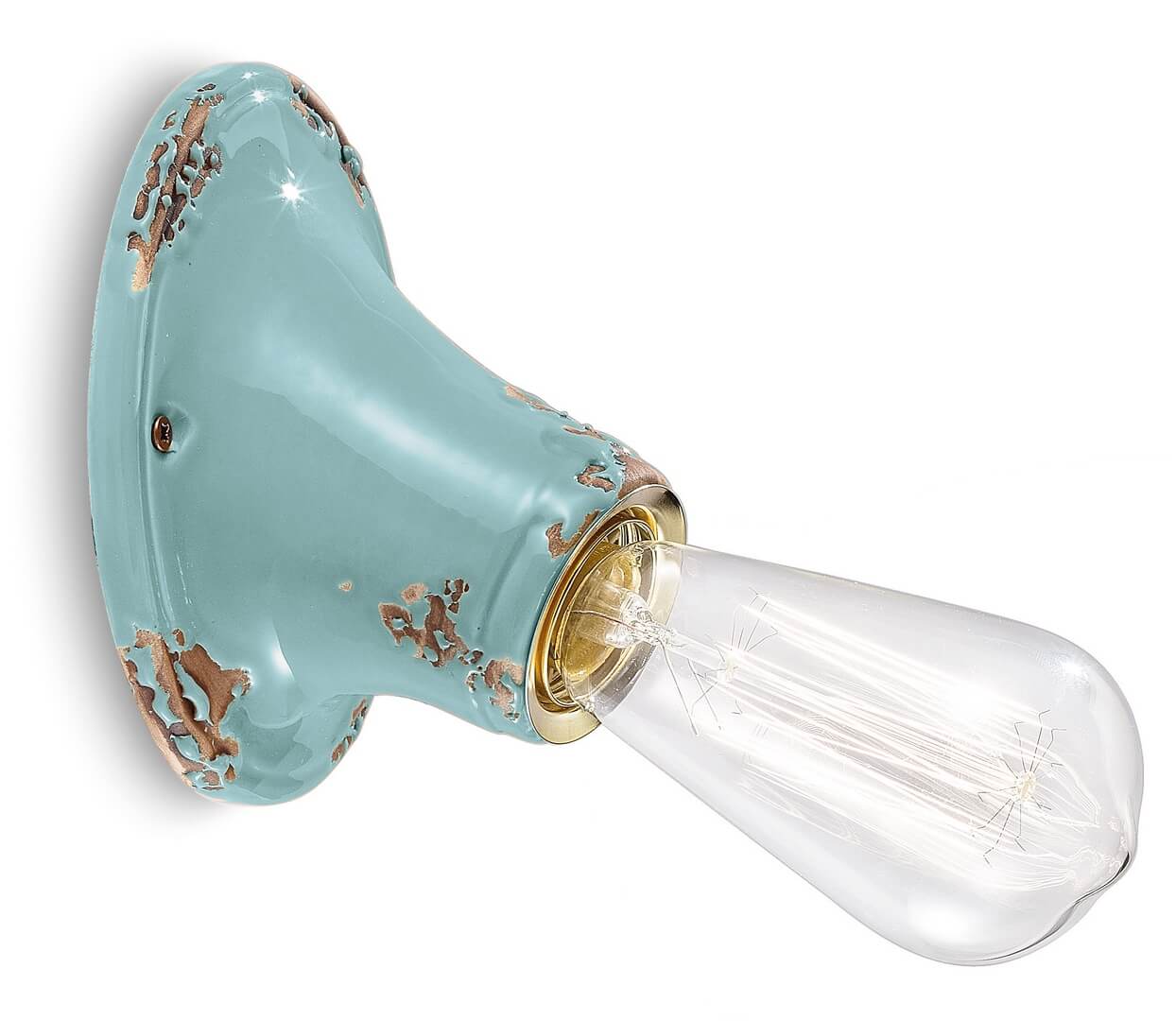 Lampa ścienna / kinkiet Ferroluce C115 Vintage Azzurro Vintage Retro