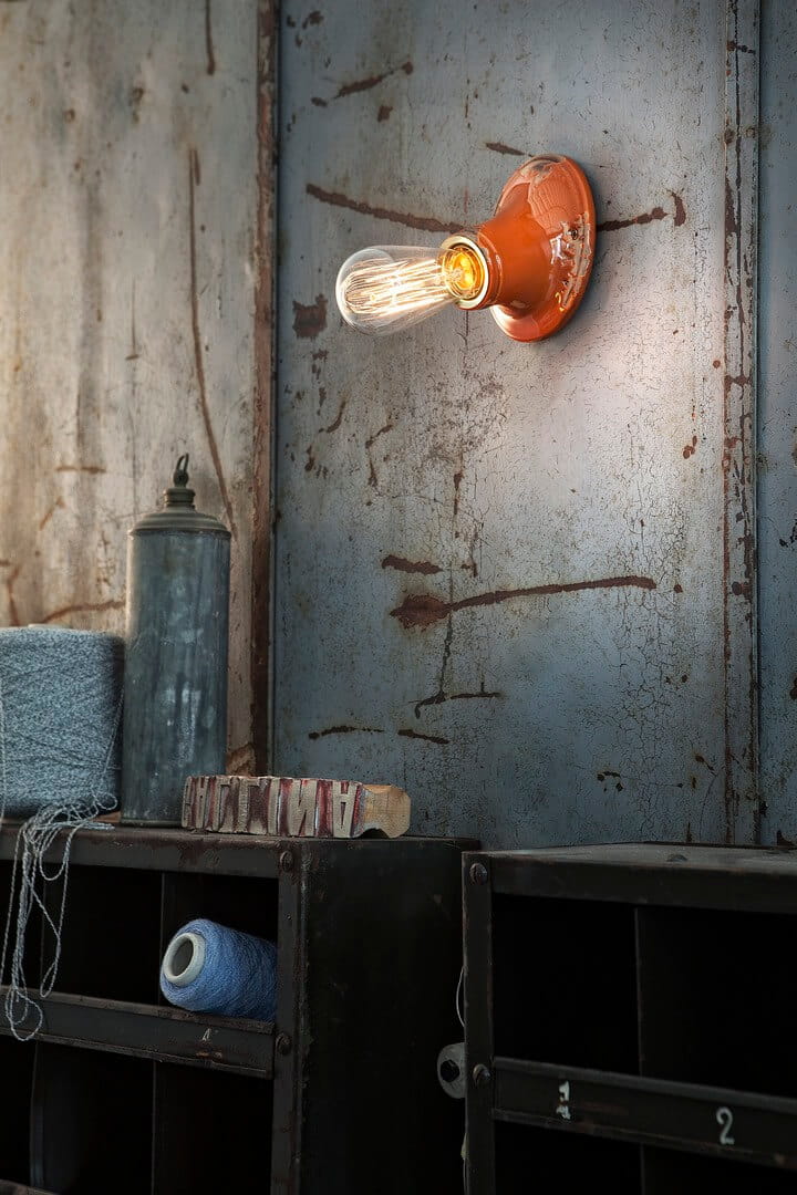 Lampa ścienna / kinkiet Ferroluce C115 Vintage Azzurro Vintage Retro