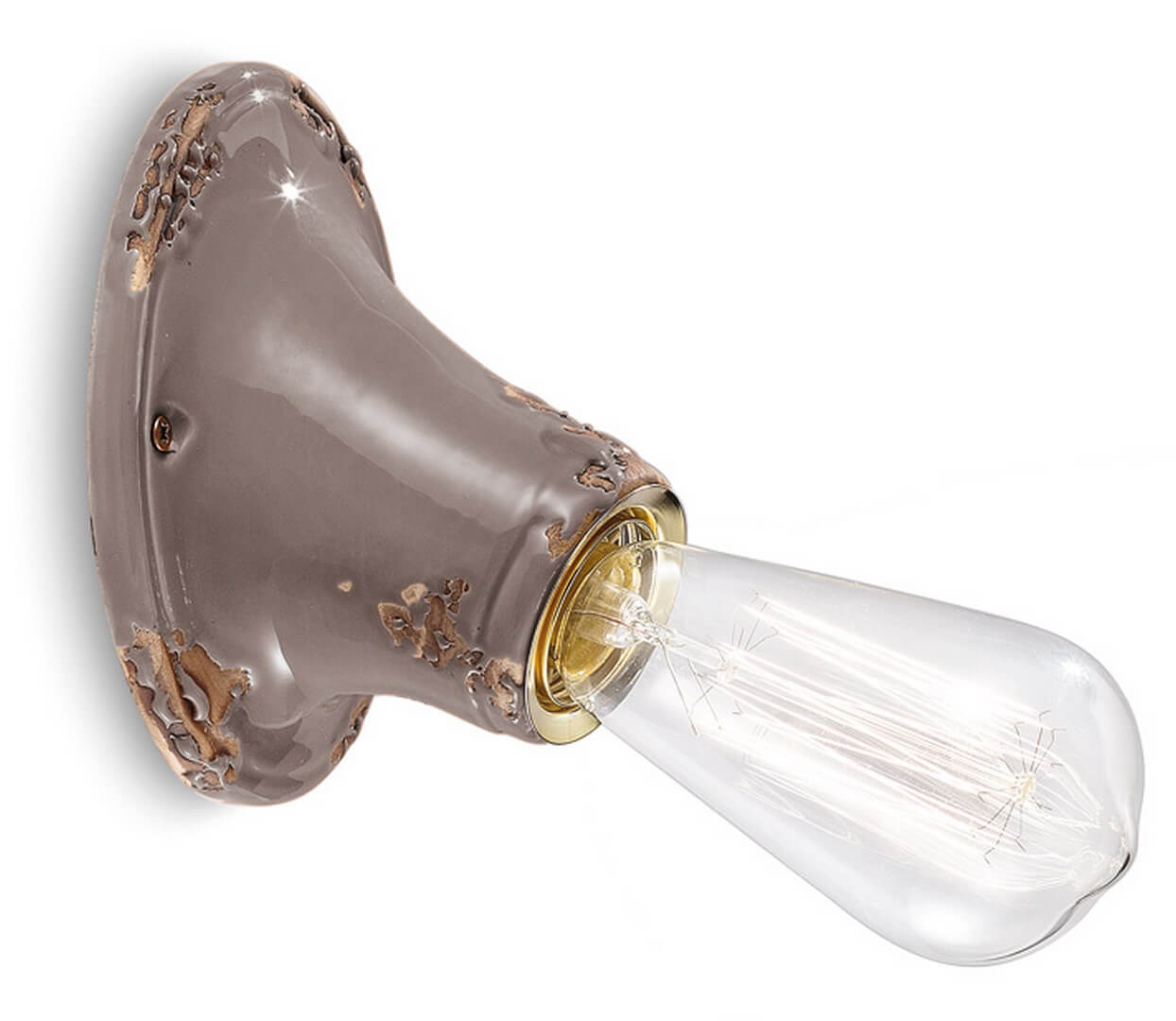 Lampa ścienna / kinkiet Ferroluce C115 Vintage Tortora Vintage Retro