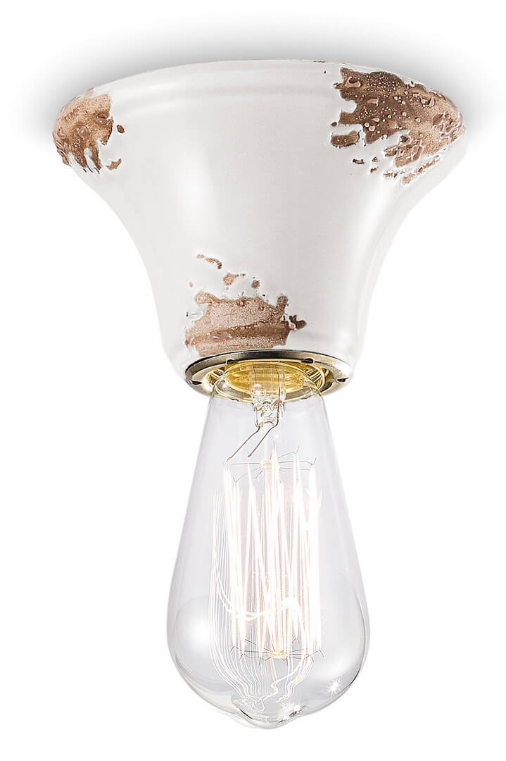 Plafon / Lampa sufitowa Ferroluce C133 Vintage Bianco Vintage Retro