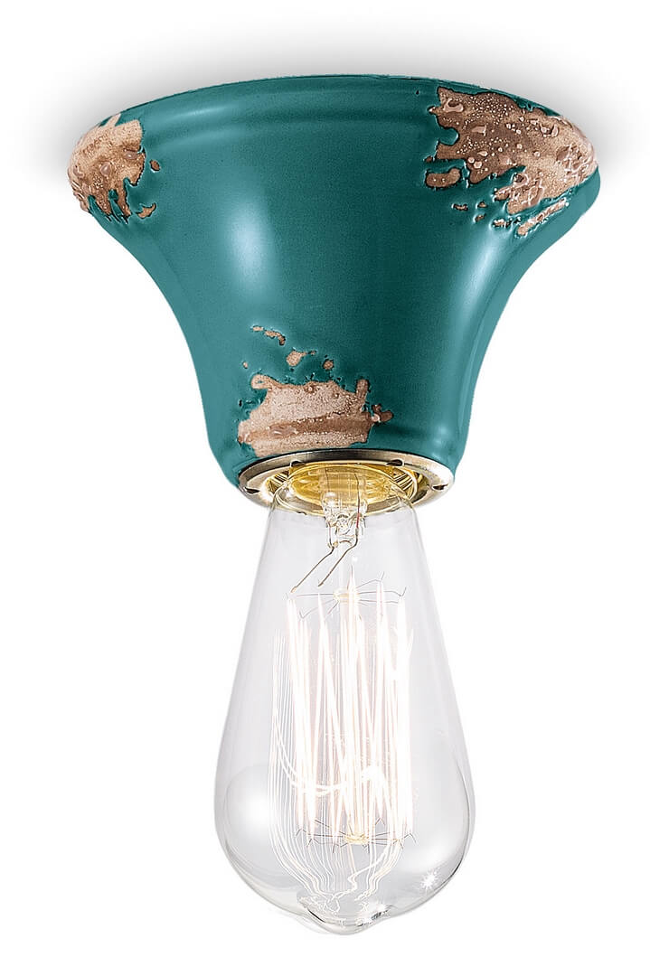 Plafon / Lampa sufitowa Ferroluce C133 Vintage Verde Vintage Retro