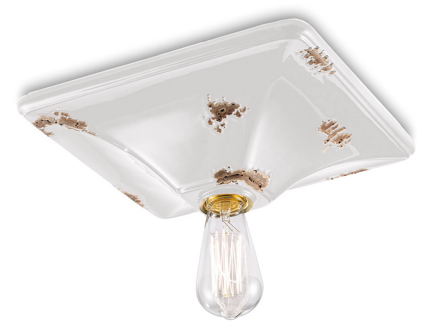 Plafon / lampa sufitowa Ferroluce C136 Vintage Bianco Vintage Retro