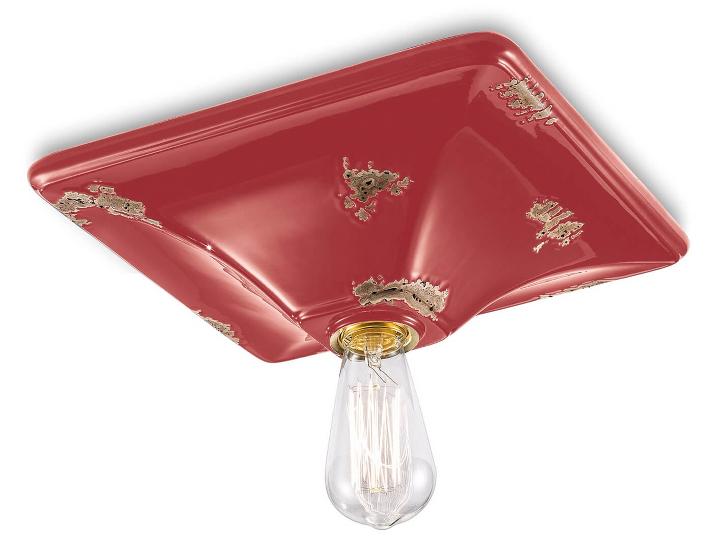 Plafon / lampa sufitowa Ferroluce C136 Vintage Rosso Vintage Retro