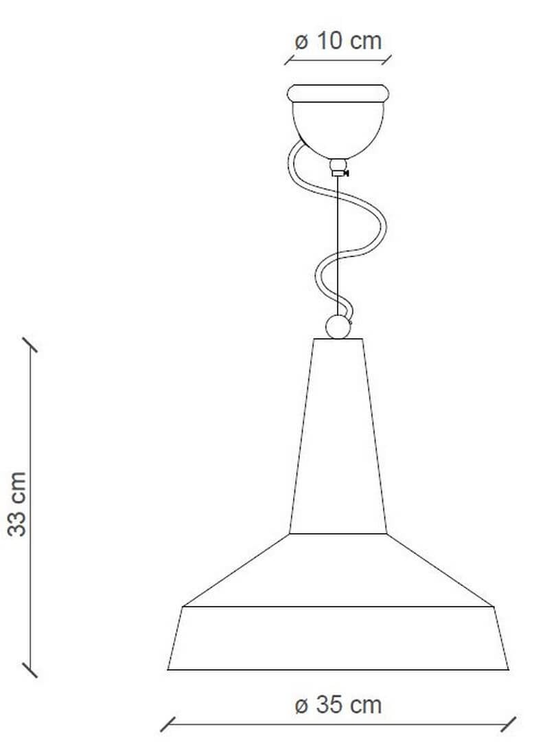 Lampa wisząca Ferroluce C1417 Vintage Bianco Vintage Retro