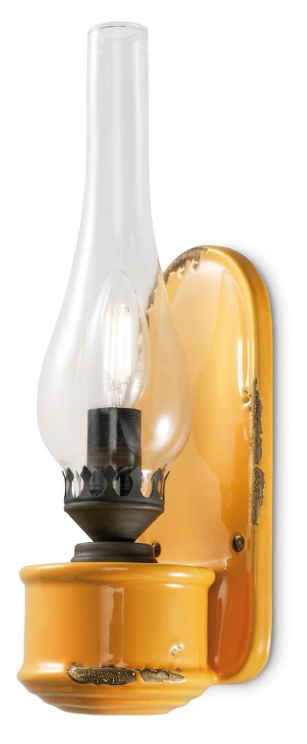 Kinkiet / Lampa ścienna Ferroluce C146 Vintage Giallo Vintage Retro