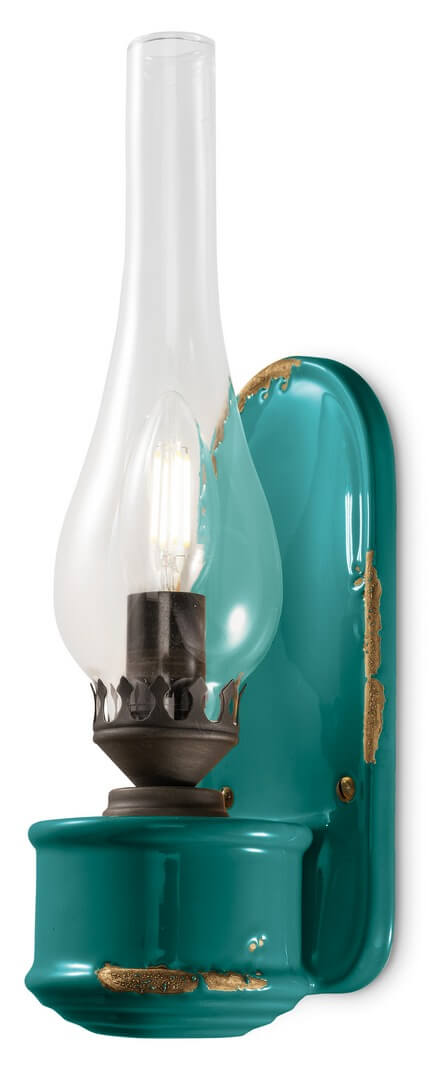 Kinkiet / Lampa ścienna Ferroluce C146 Vintage Verde Vintage Retro