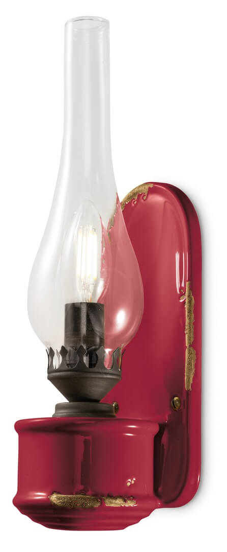 Kinkiet / Lampa ścienna Ferroluce C146 Vintage Bordeaux Vintage Retro