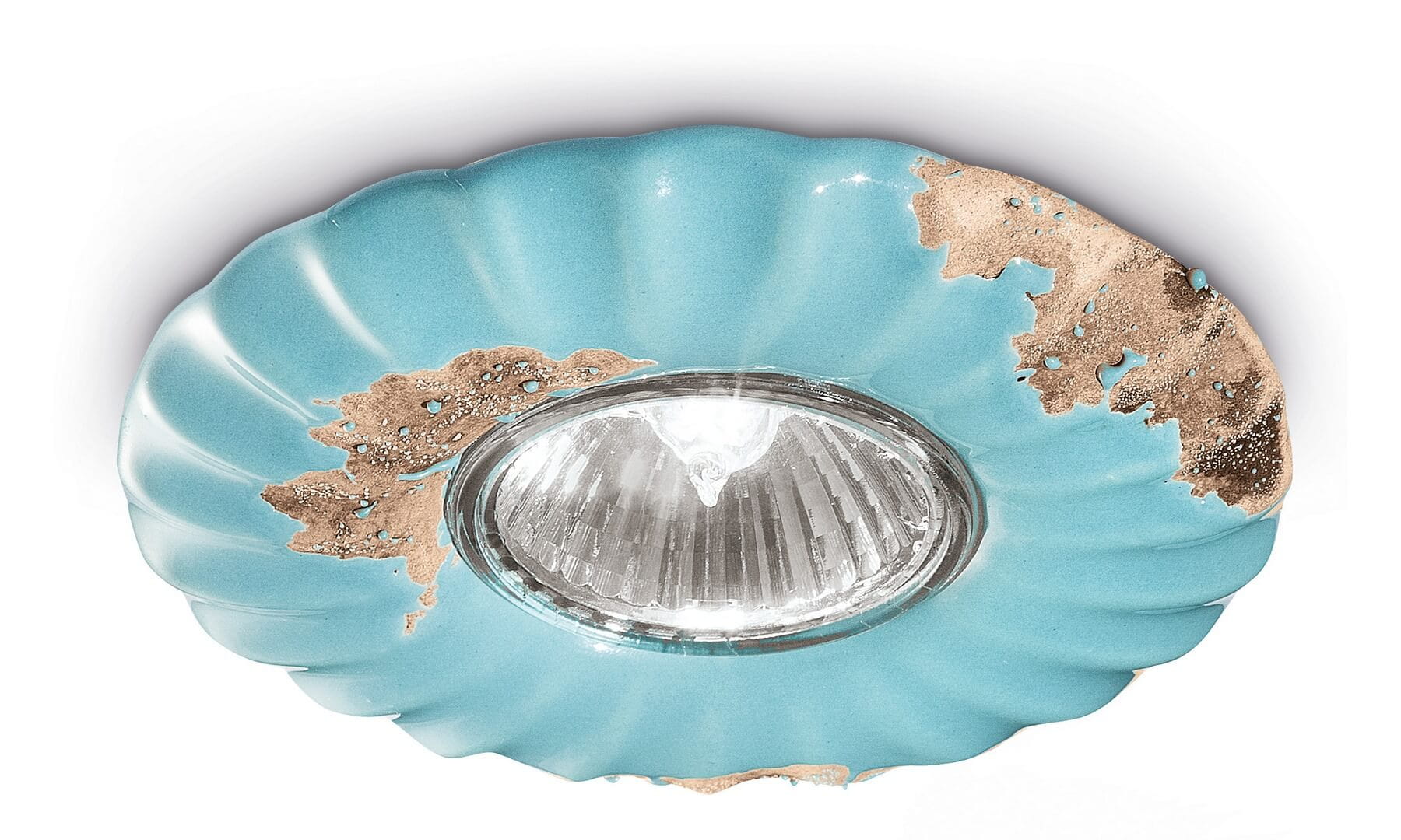 Oprawa Stropowa / Lampa sufitowa Ferroluce C480 Vintage Azzurro Vintage Retro