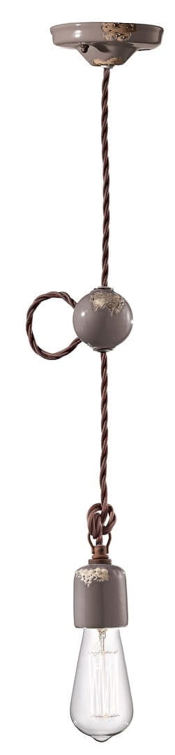 Lampa wisząca Ferroluce C660-1 Vintage Tortora Vintage Retro