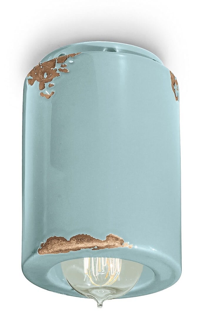 Lampa sufitowa punktowa Ferroluce C985 Vintage Azzurro Vintage Retro