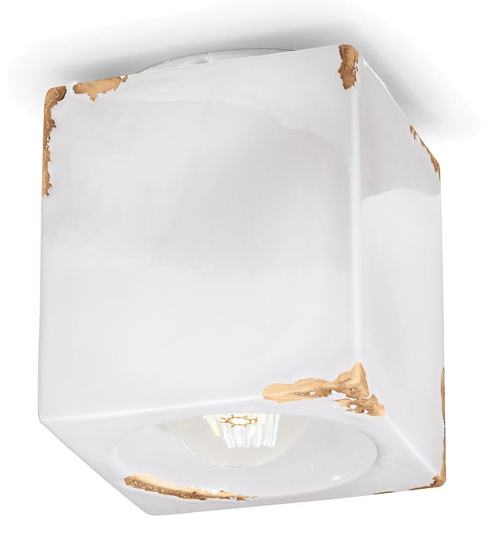 Lampa sufitowa Ferroluce C987 Vintage Bianco Vintage Retro