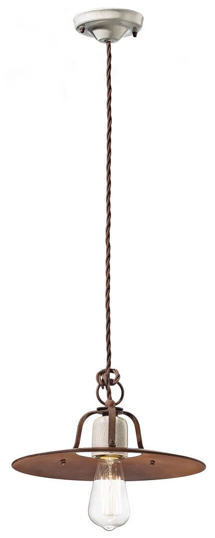 Lampa wisząca loftowa Ferroluce C1432 Craquelé Grunge Retro