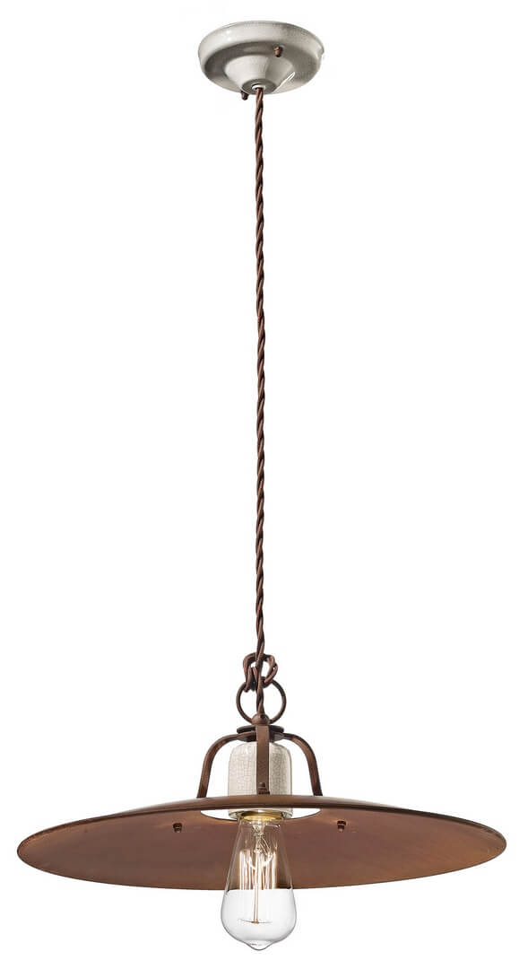 Lampa wisząca loftowa Ferroluce C1433 Craquelé Grunge Retro