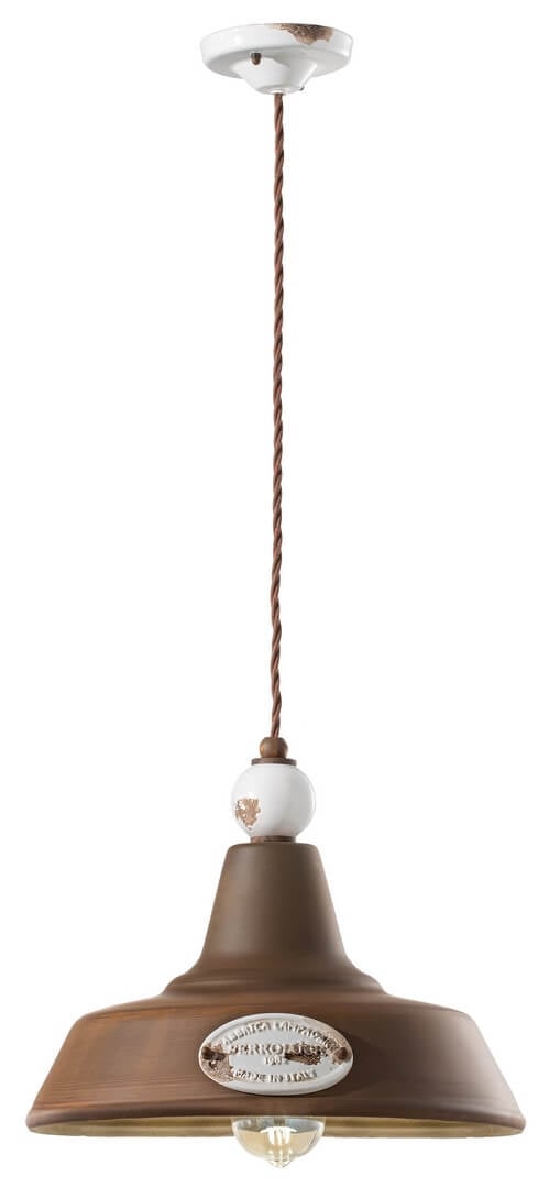 Lampa wisząca loftowa Ferroluce C1600 Vintage Bianco Grunge Retro