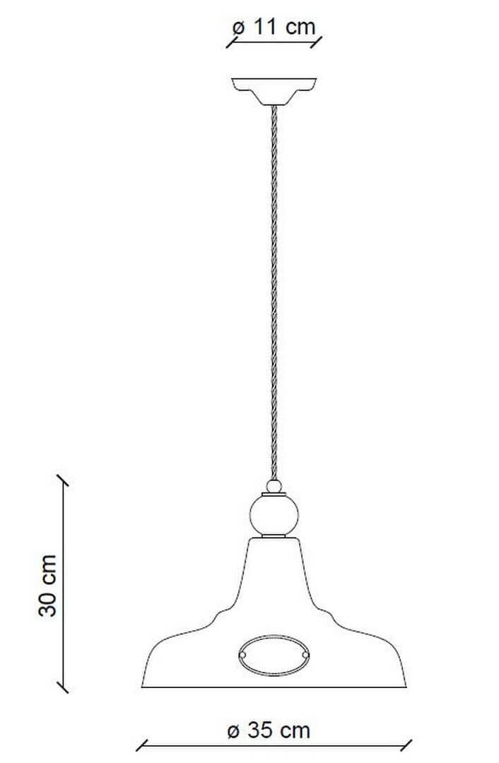 Lampa wisząca loftowa Ferroluce C1600 Vintage Bianco Grunge Retro