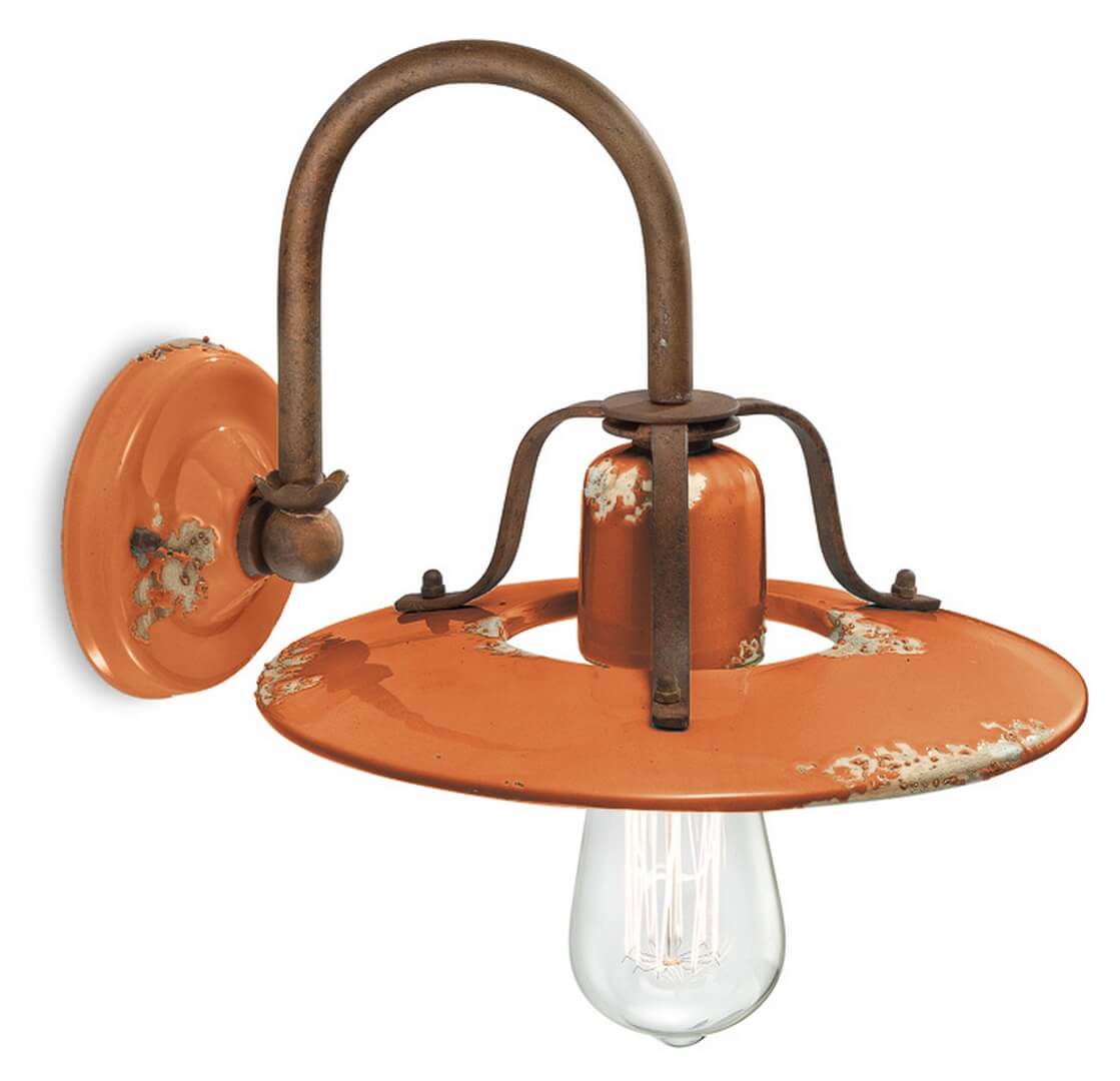 Kinkiet rustykalny Ferroluce C1440 Vintage Arancio Country Retro