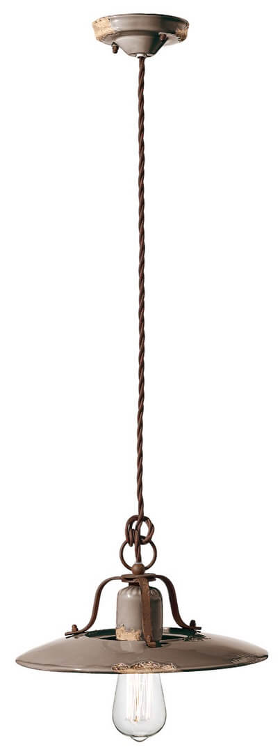 Lampa wisząca rustykalna Ferroluce C1442 Vintage Tortora Country Retro