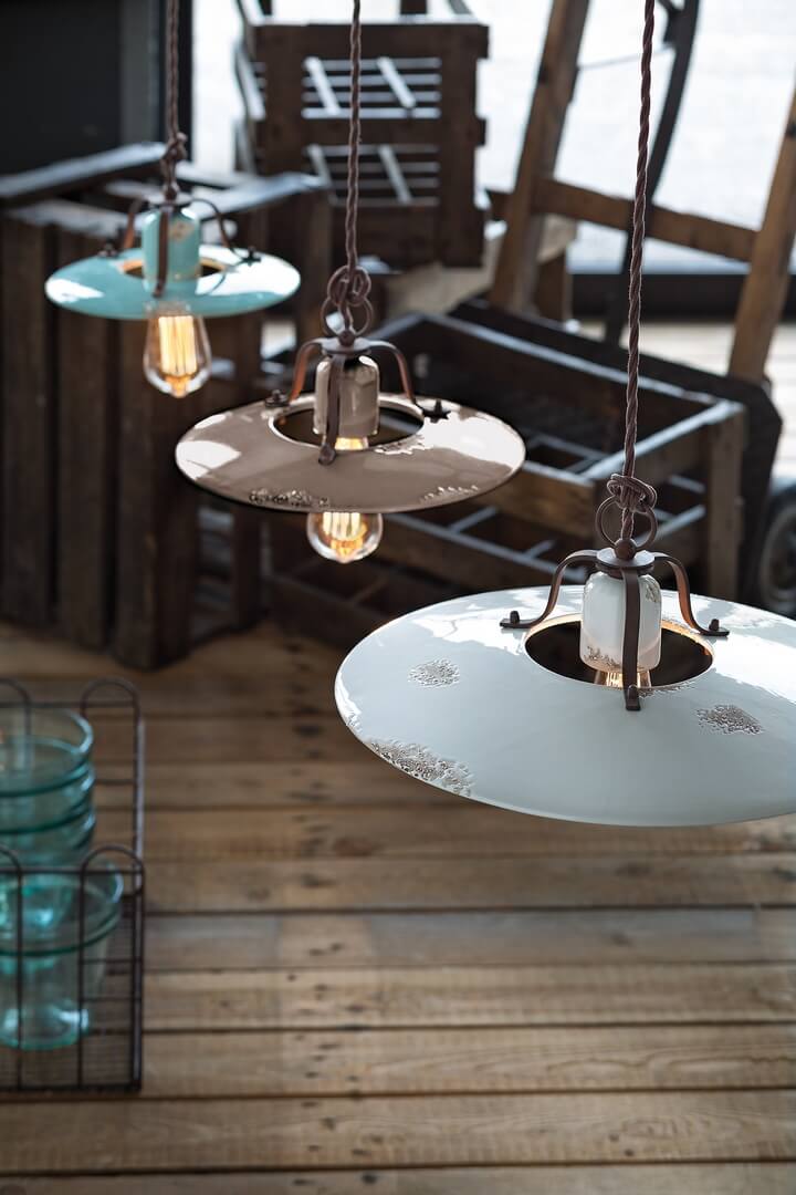 Lampa wisząca rustykalna Ferroluce C1442 Vintage Tortora Country Retro