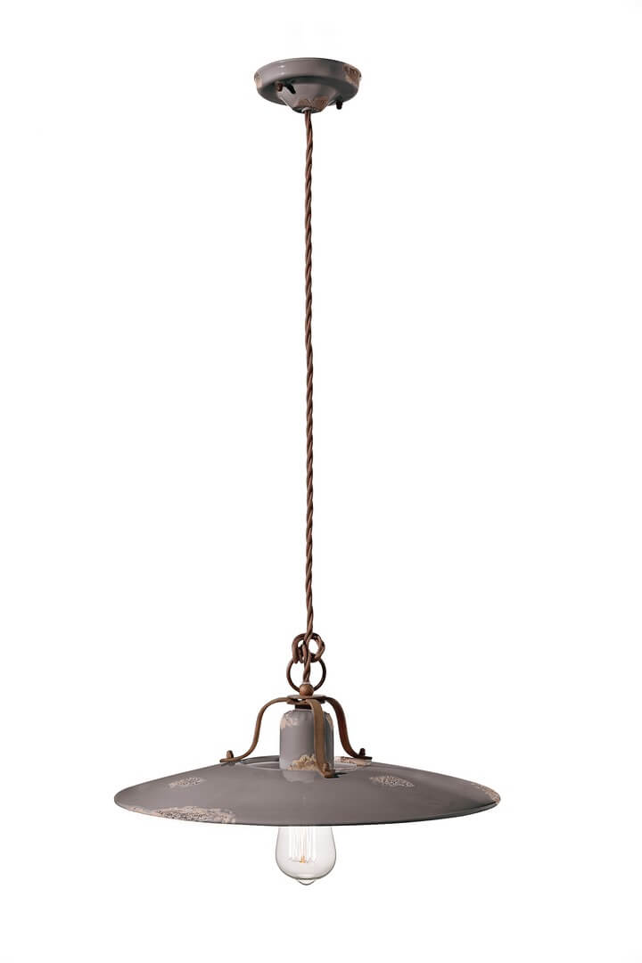 Lampa wisząca rustykalna Ferroluce C1443 Vintage Tortora Country Retro