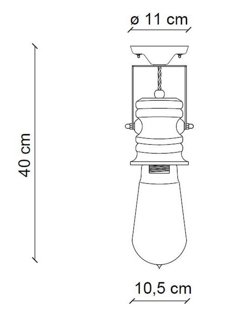 Lampa sufitowa Ferroluce C1744 Vintage Nero Urban Retro