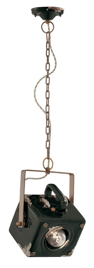 Lampa wisząca w stylu loft Ferroluce C1652 Vintage Nero Industrial Retro