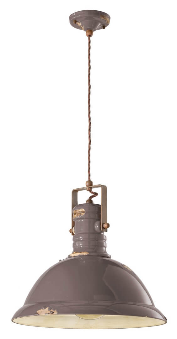 Lampa wisząca w stylu loft Ferroluce C1690 Vintage Tortora Industrial Retro