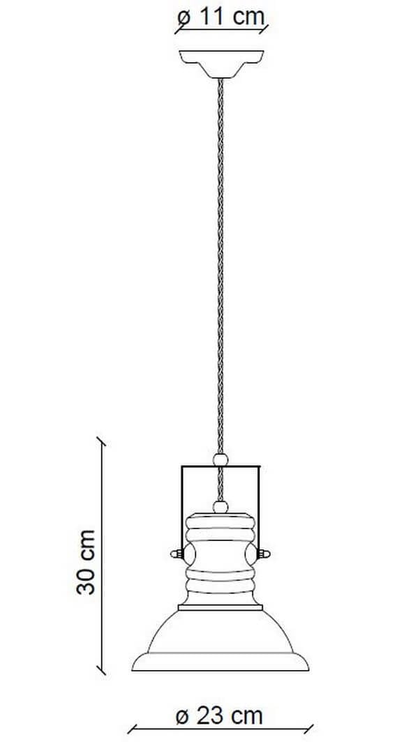 Lampa wisząca w stylu loft Ferroluce C1691 Vintage Bianco Industrial Retro