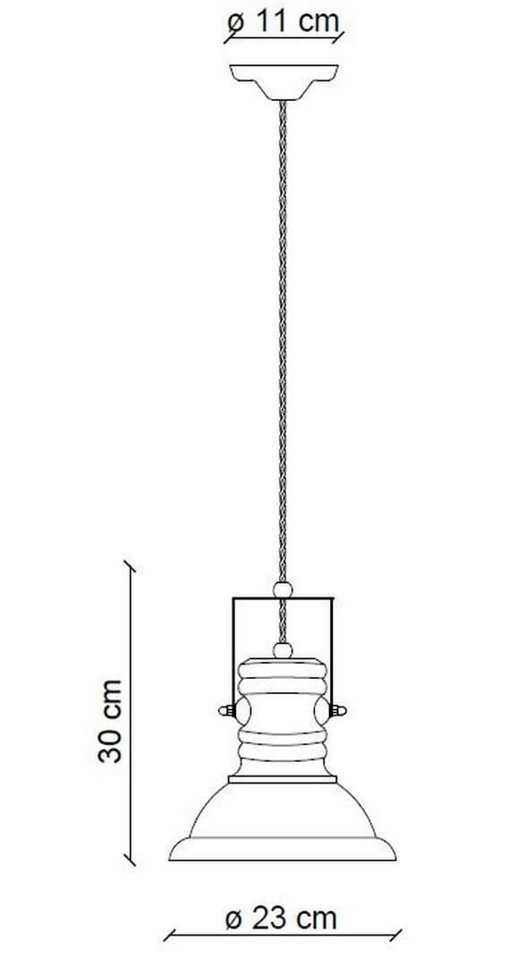 Lampa wisząca w stylu loft Ferroluce C1691 Vintage Tortora Industrial Retro