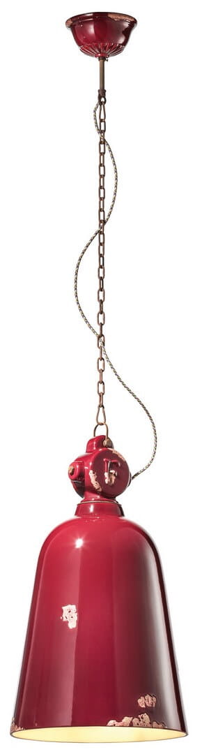 Lampa wisząca w stylu loft Ferroluce C1745 Vintage Bordeaux Industrial Retro