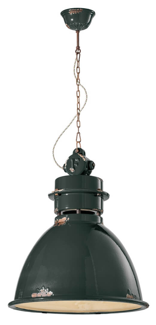 Lampa wisząca w stylu loft Ferroluce C1750 Vintage Nero Industrial Retro