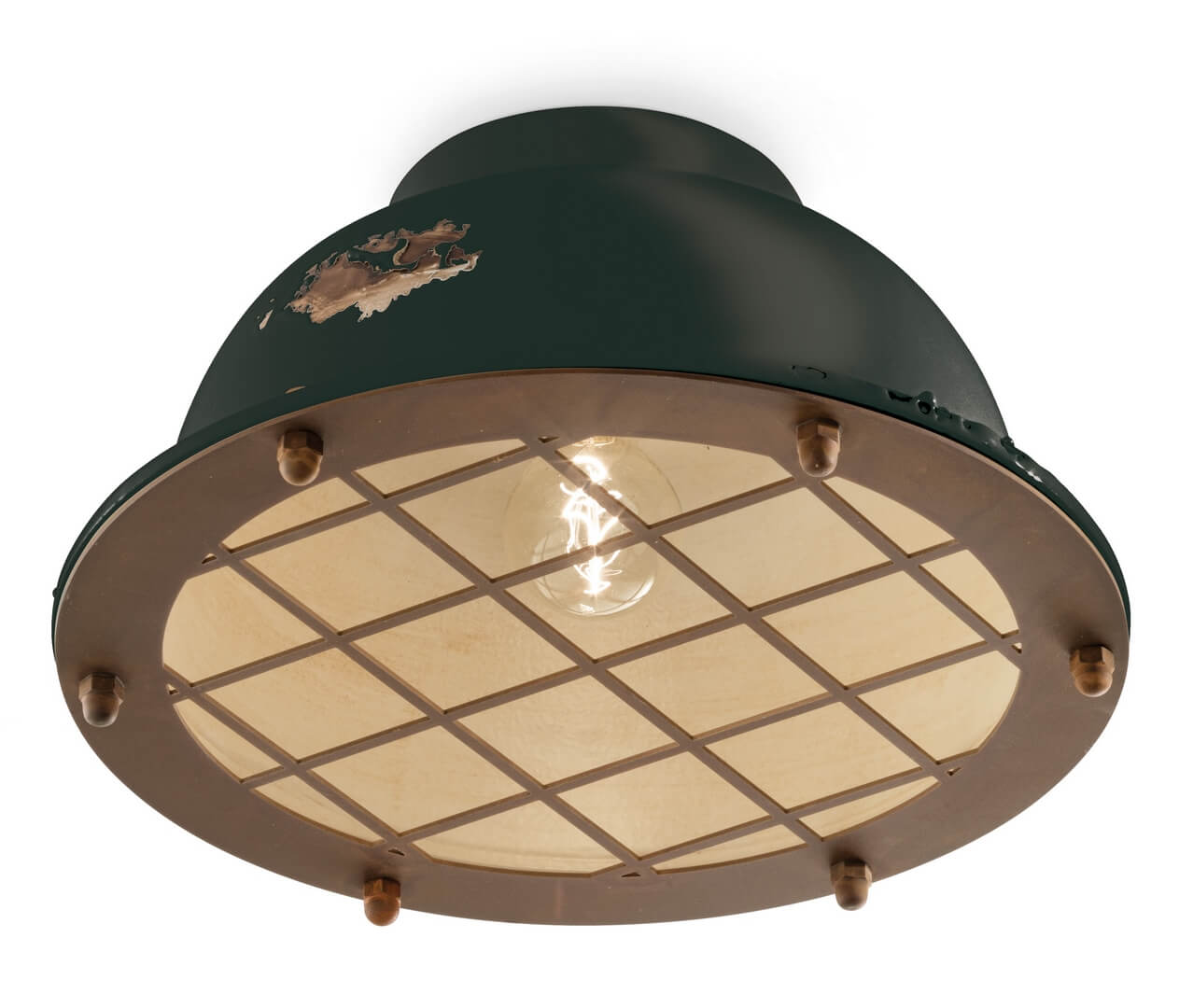 Lampa sufitowa w stylu loft Ferroluce C1760 Vintage Nero Industrial Retro
