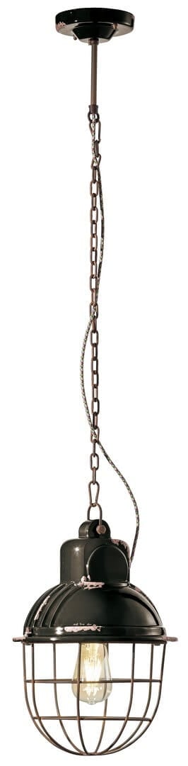 Lampa wisząca w stylu loft Ferroluce C1770 Vintage Nero Industrial Retro