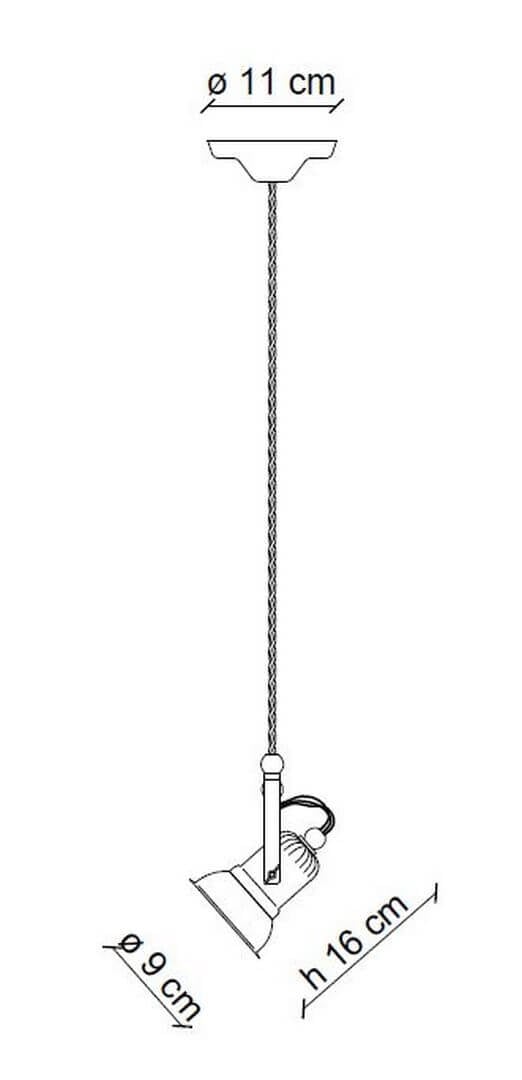 Lampa wisząca loftowa Ferroluce C1660 Vintage Bianco Loft Retro