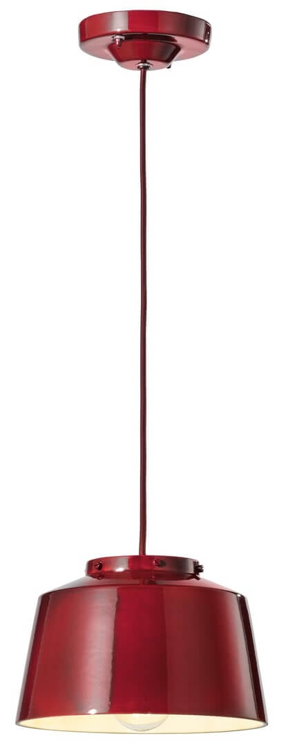 Lampa wisząca w stylu retro Ferroluce C2000 Bordeaux 50's Retro