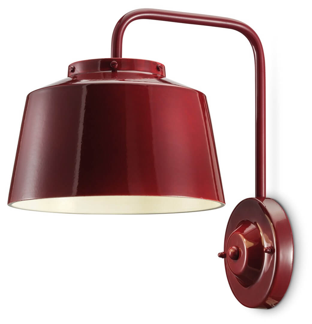 Kinkiet w stylu Retro Ferroluce C2002 Bordeaux 50's Retro