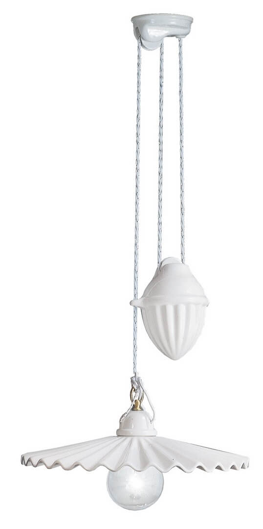 Lampa wisząca klasyczna z plisowanym kloszem Ferroluce C008 L’aquila Classic