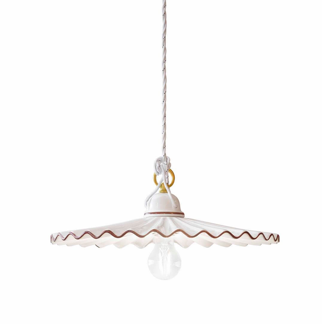 Lampa wisząca klasyczna z plisowanym kloszem Ferroluce C009 L’aquila Classic