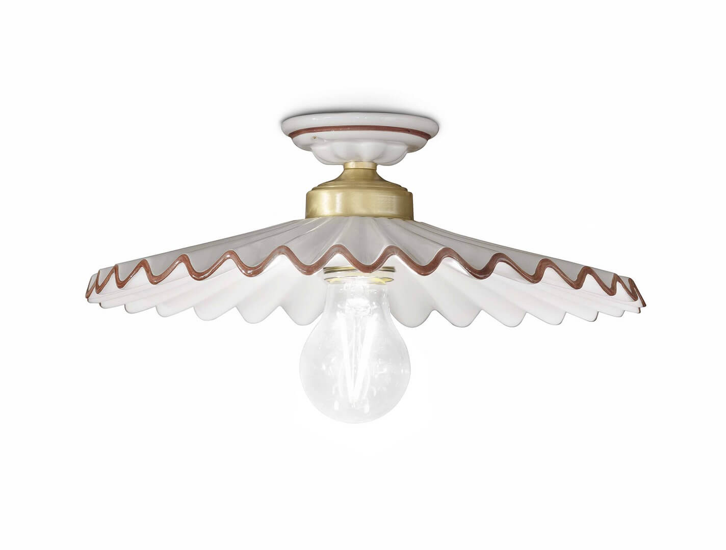 Lampa sufitowa klasyczna z plisowanym kloszem Ferroluce C013 L’aquila Classic