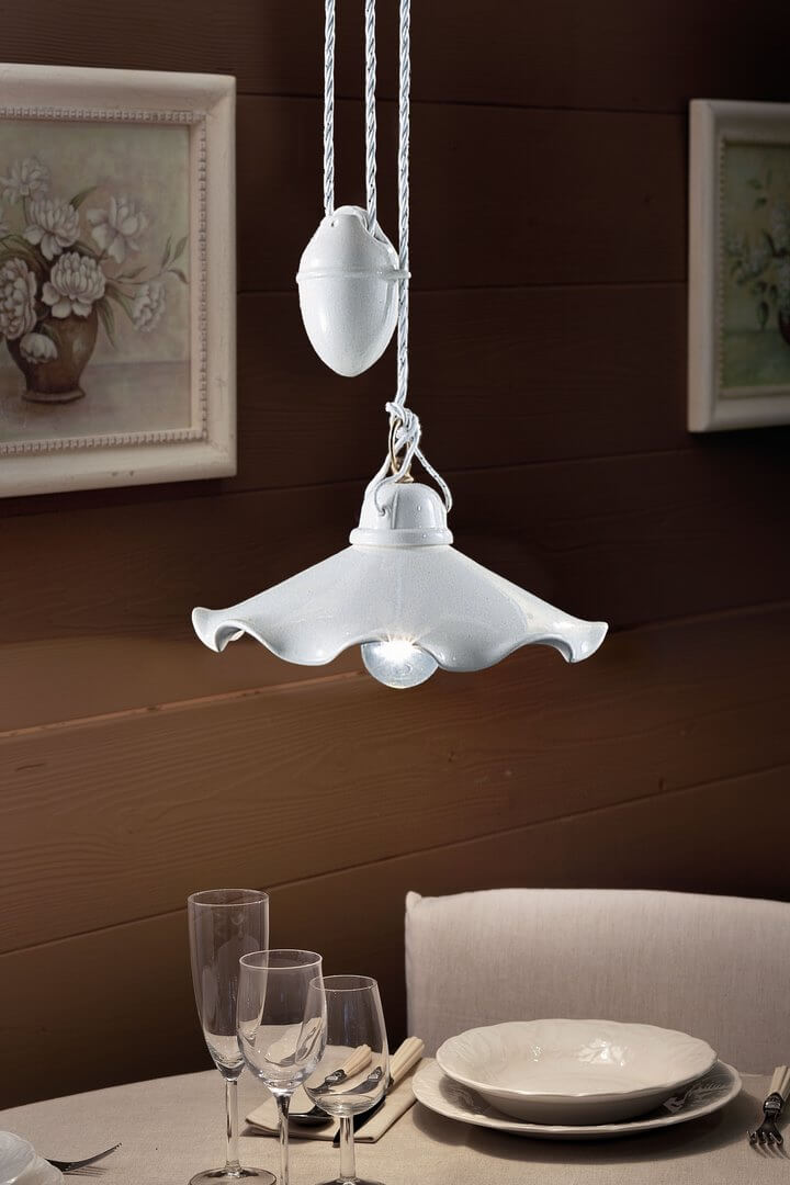 Lampa wisząca ceramiczna Ferroluce C031 Belluno Classic