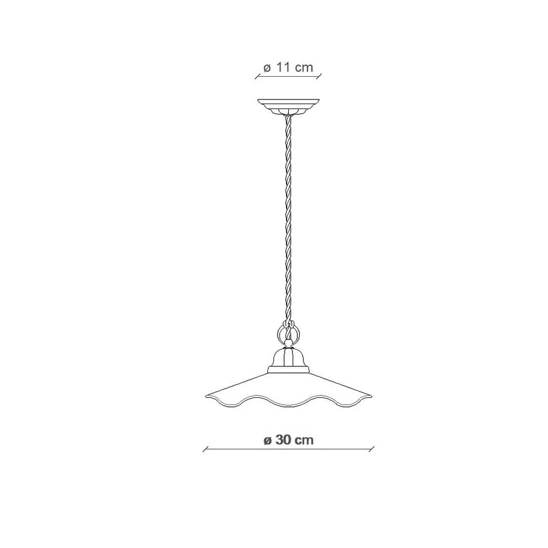 Lampa wisząca ceramiczna Ferroluce C032 Belluno Classic
