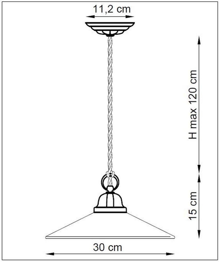 Lampa wisząca ceramiczna klasyczna Ferroluce C053 Asti Classic