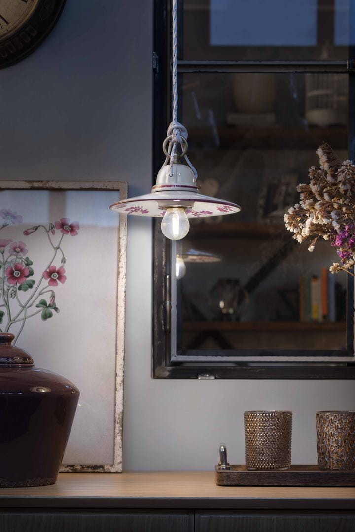 Lampa wisząca ceramiczna klasyczna Ferroluce C098 Asti Classic