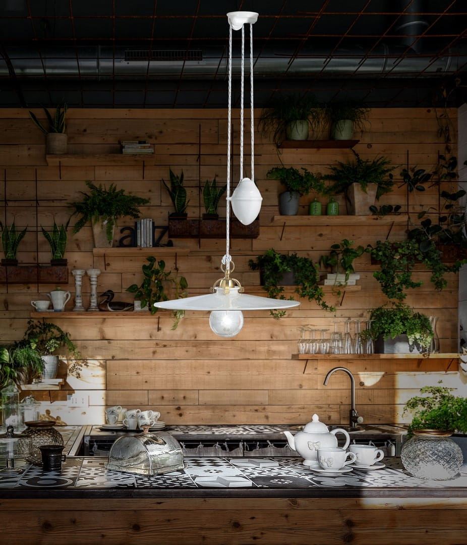 Lampa wisząca ceramiczna klasyczna Ferroluce C101 Asti Classic