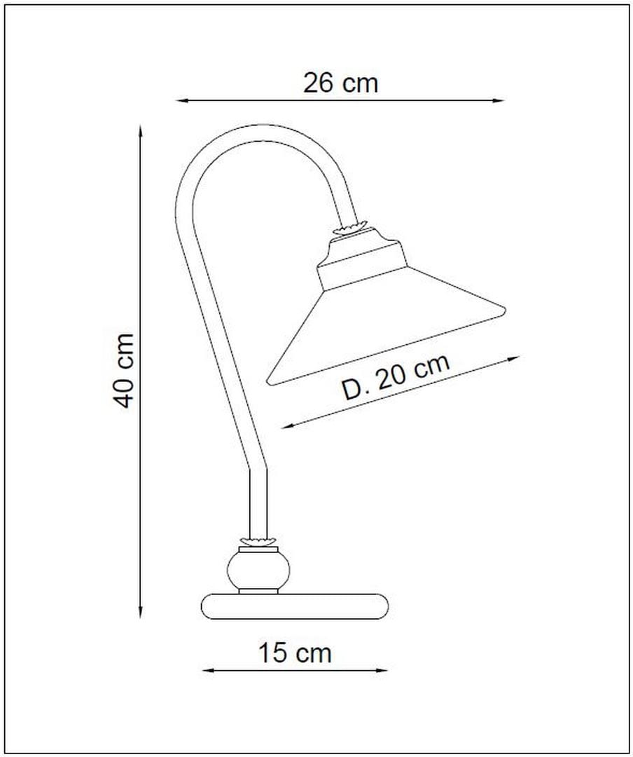 Lampa biurkowa vintage Ferroluce C157 Asti Classic