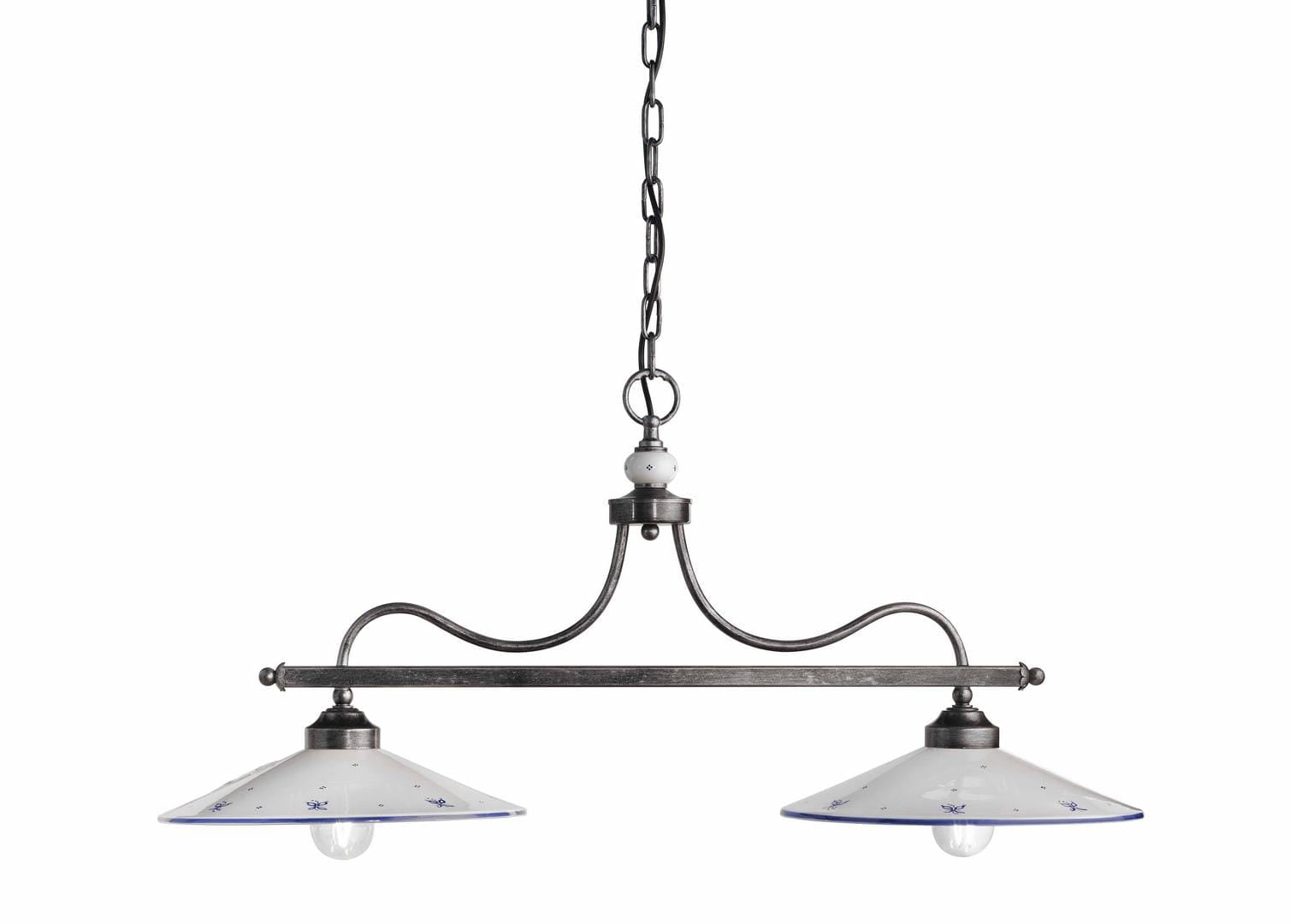 Lampa wisząca ceramiczna podwójna Ferroluce C158 Asti Classic