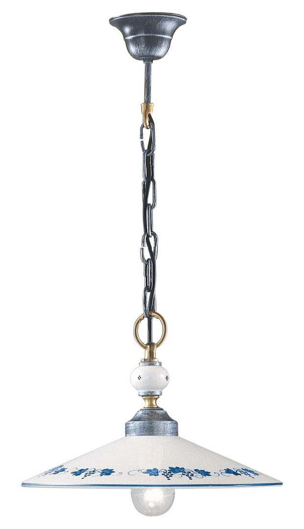 Lampa wisząca ceramiczna podwójna Ferroluce C161 Asti Classic