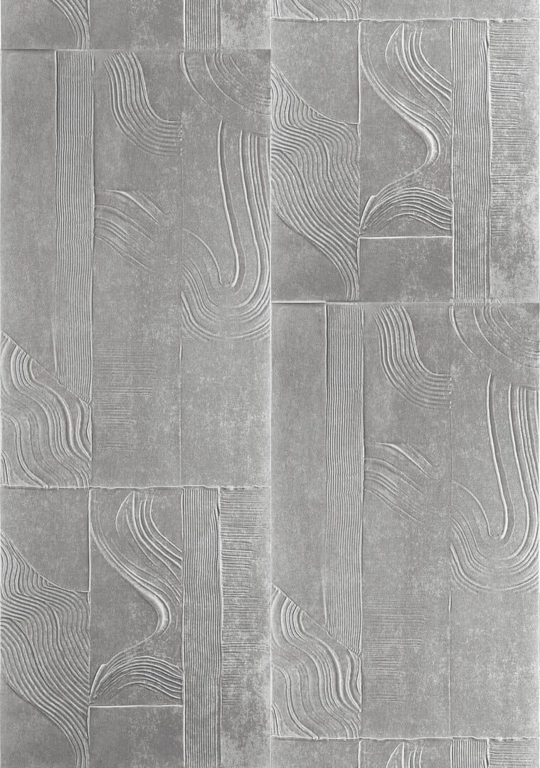 Tapeta tekstylna 3D z motywem tynkowym Elitis RM1092 04 Palimpseste Le Jardin d'Aloes