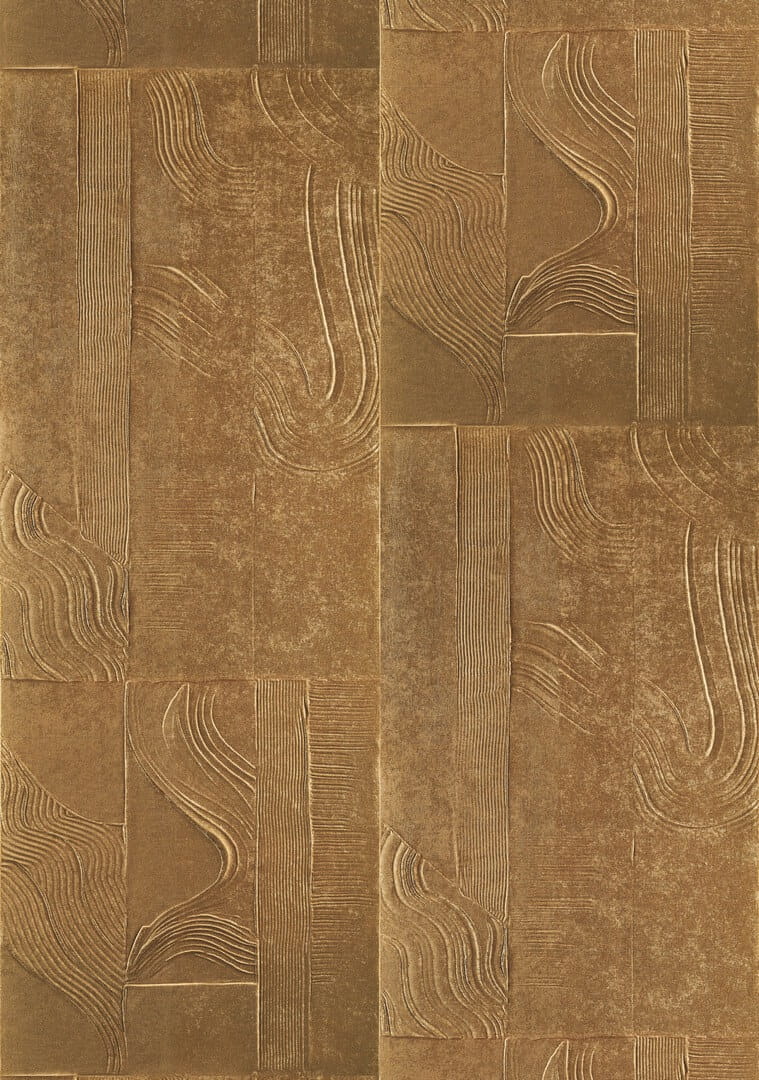 Tapeta tekstylna 3D z motywem tynkowym Elitis RM1092 11 Palimpseste Le Jardin d'Aloes